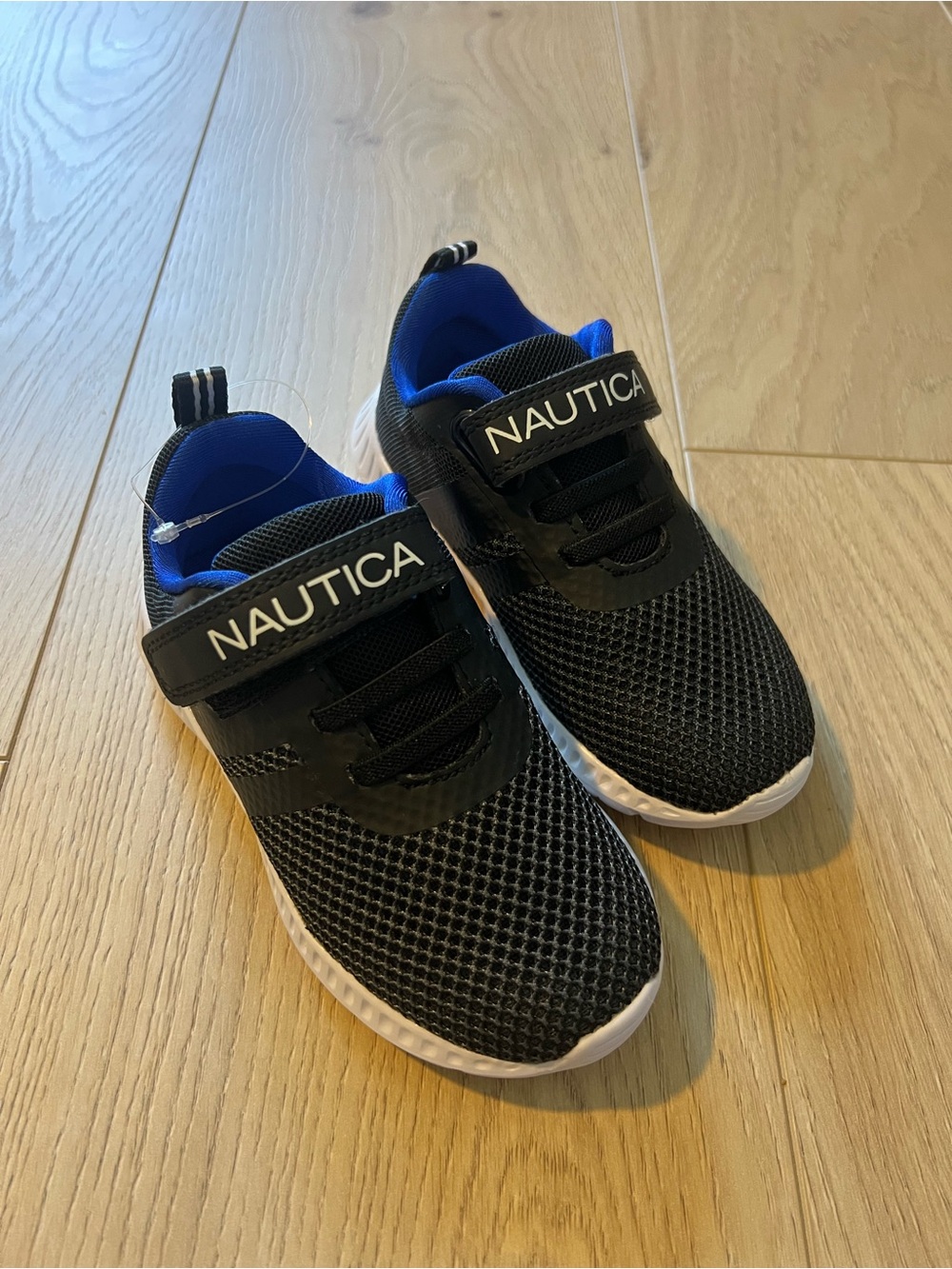 Nautica Kids Black Sneakers with Blue Lining